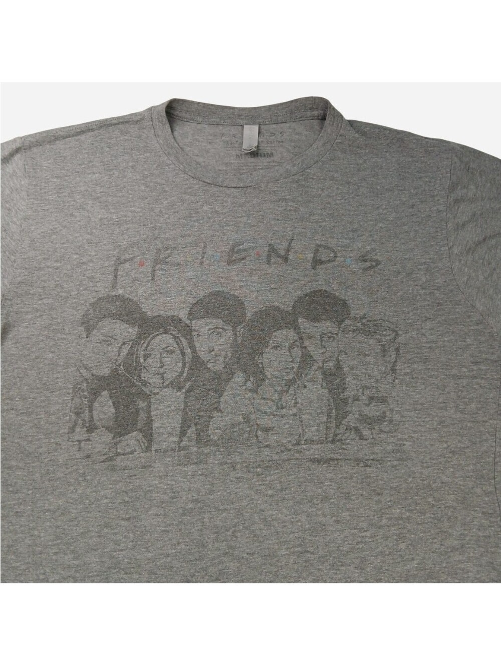 Next Level Apparel Friends TV Show Graphic T-Shirt Gray Heather Men's Medium M
